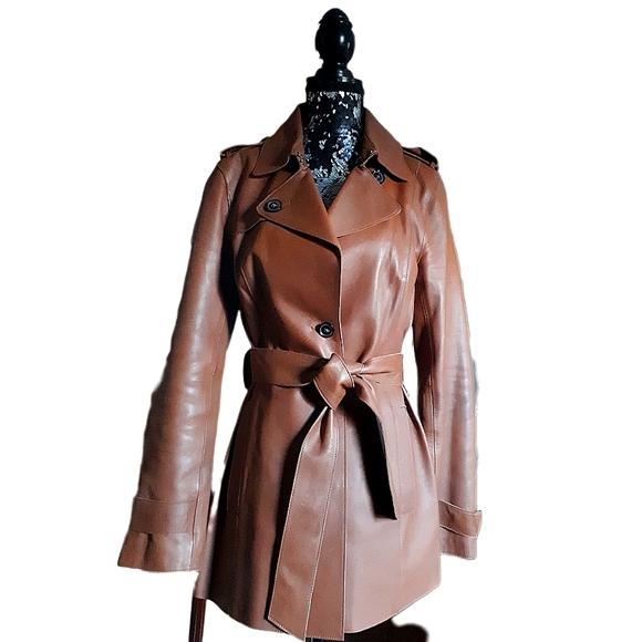 Banana Republic leather coat - Picture 2 of 11